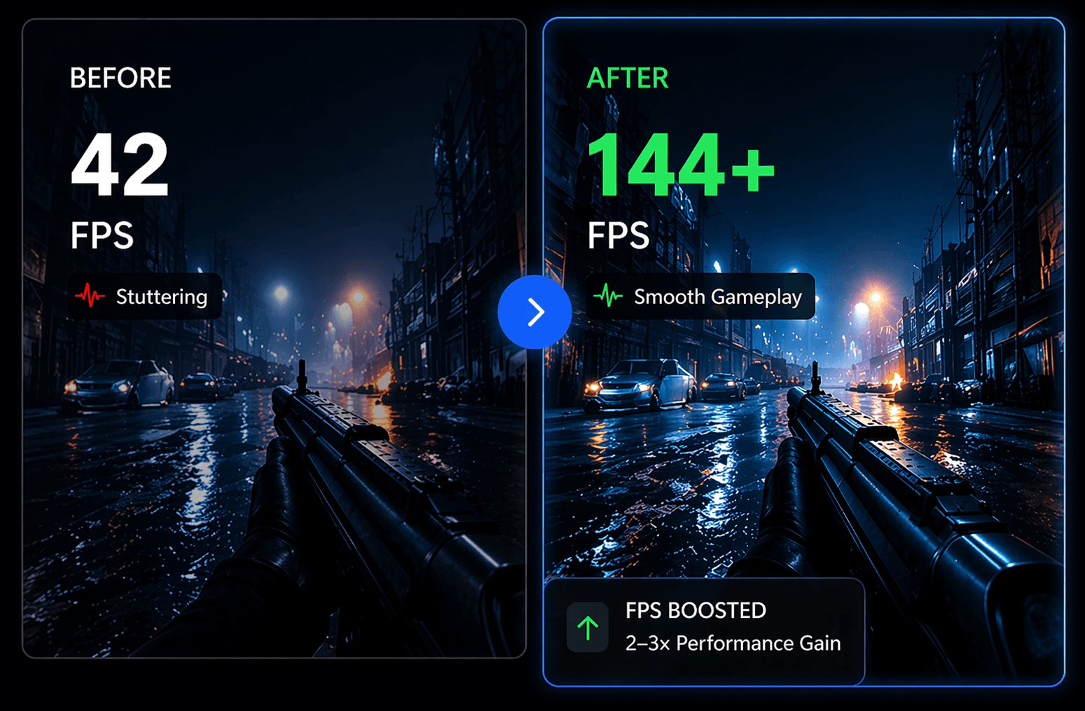 PC Optimization Service - Before and After FPS Comparison